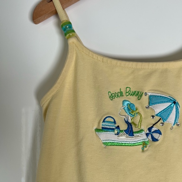 Gymboree Yellow Casual Dress with Beach Theme Y2K Girls Size 4 - Picture 1 of 9